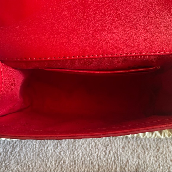 SOLD Tory Burch Marion embossed shrunken shoulder bag red - Picture 5 of 14